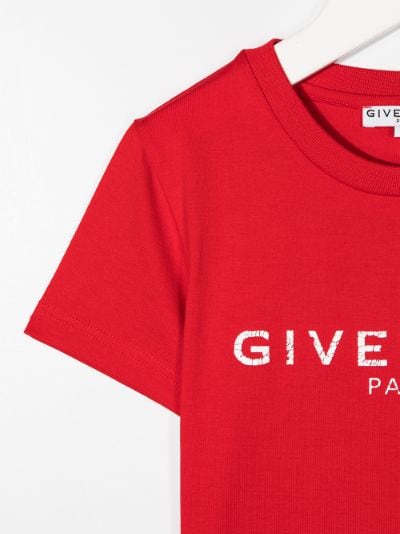 givenchy red t shirt distressed
