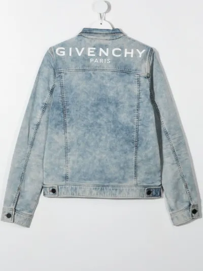 givenchy logo print denim jacket