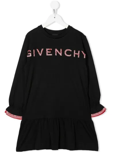 Givenchy Kids logo print smock dress Eraldo DK