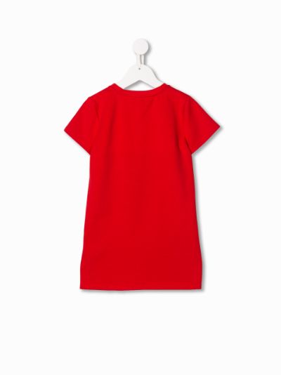 girls red tshirt dress