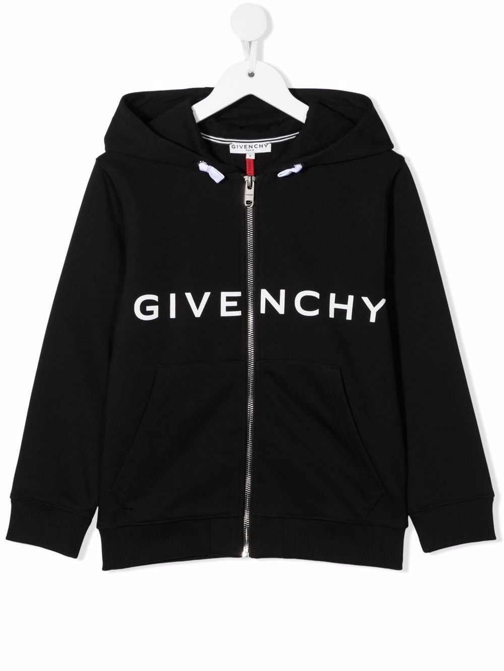 logo-print zip-up hoodie | Givenchy Kids 