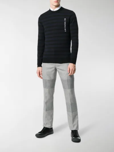 givenchy logo stripe sweater