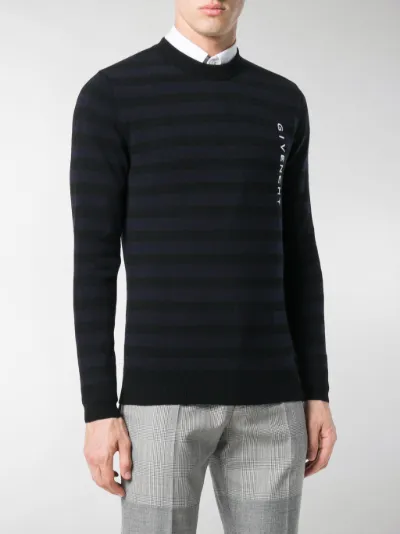 givenchy logo stripe sweater