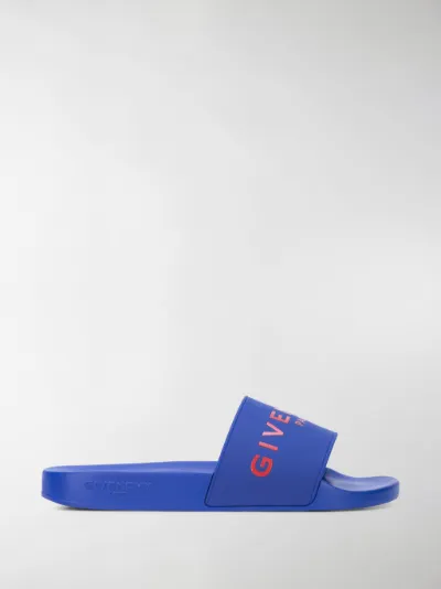 blue givenchy slides