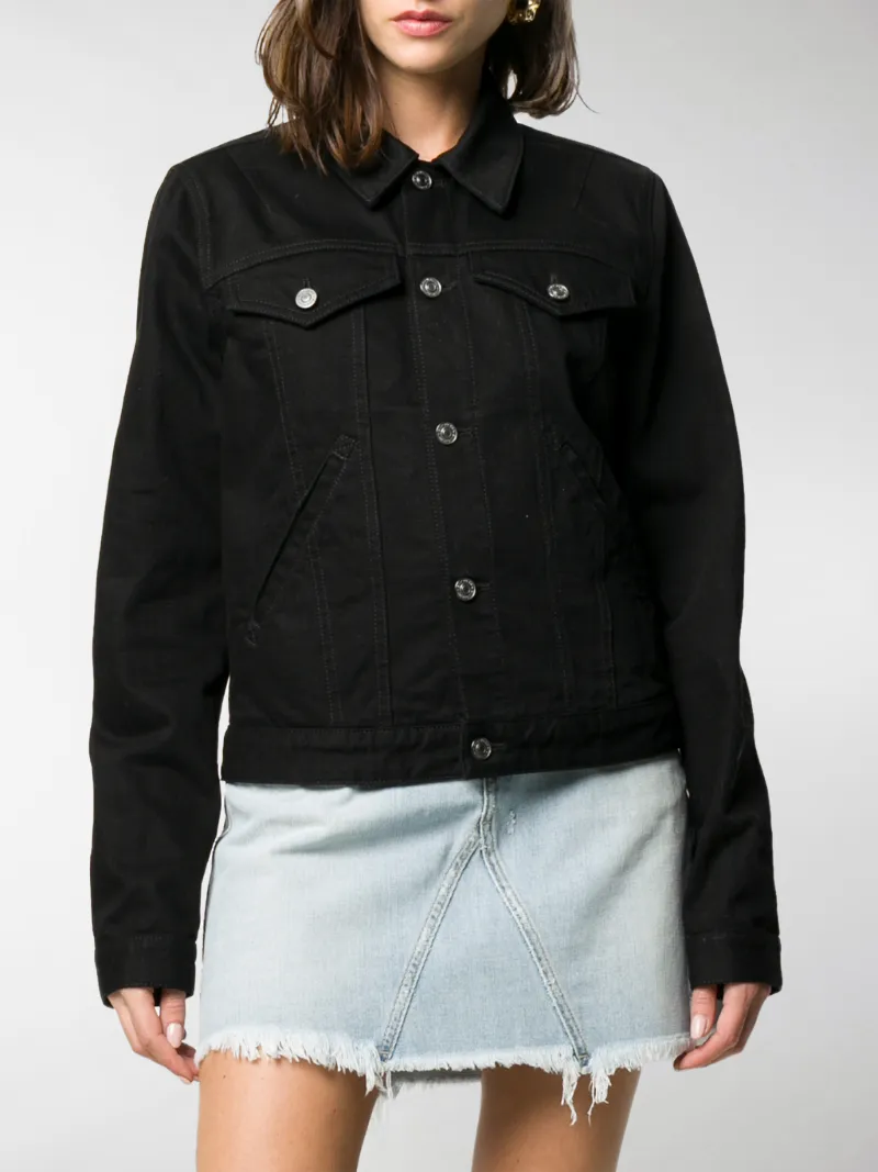 givenchy logo print denim jacket