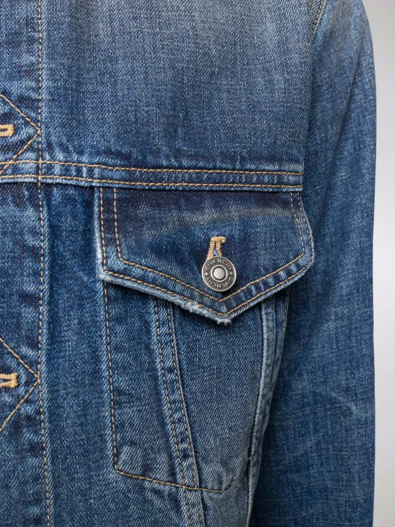 givenchy logo print denim jacket