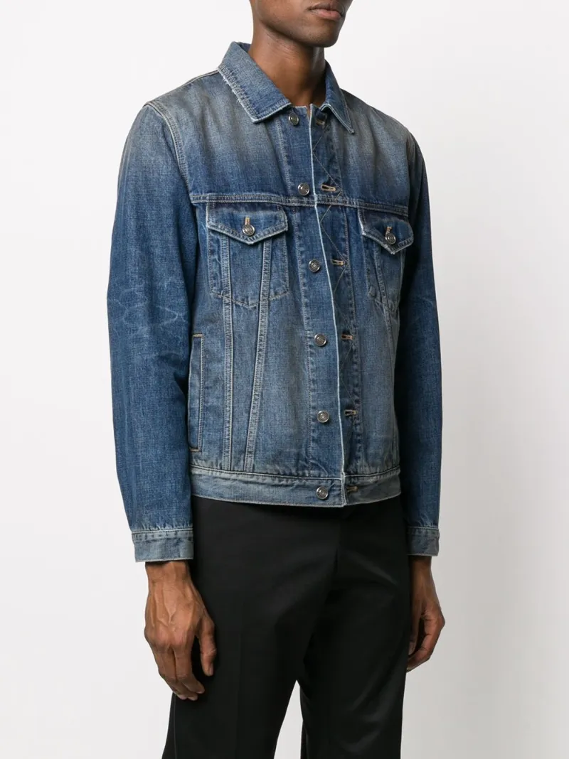 givenchy logo print denim jacket