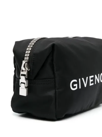 logo print zipped wash bags Givenchy Eraldo