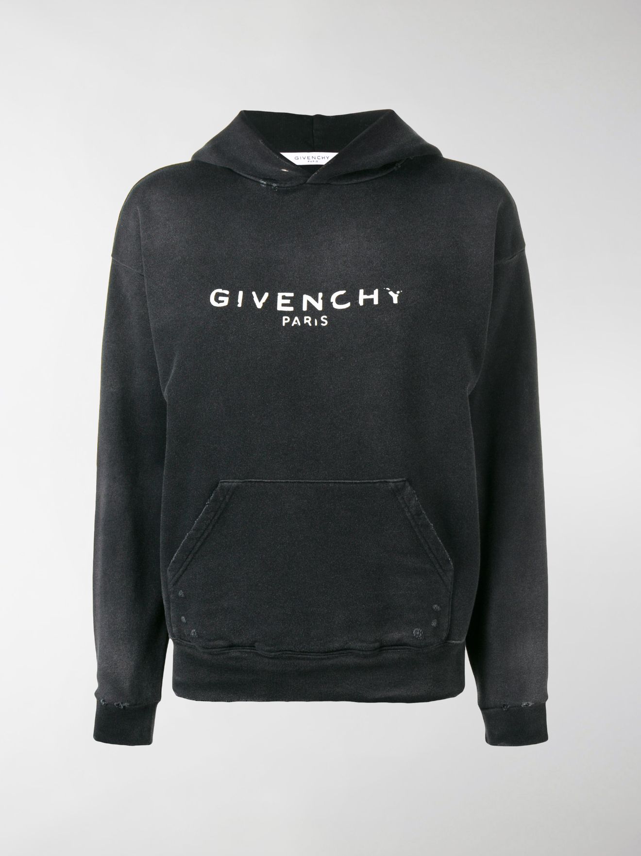 givenchy distressed hoodie white