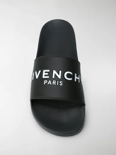 all black givenchy slides