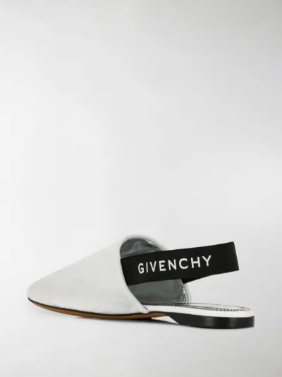 Givenchy logo slingback mules white | MODES