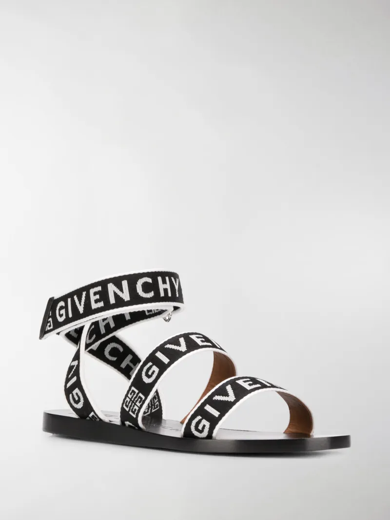 givenchy logo ankle strap sandal