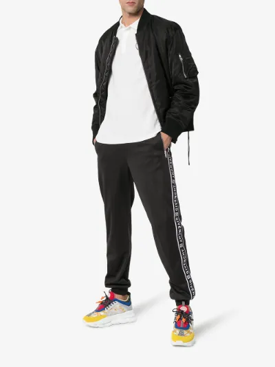 givenchy logo stripe track pants