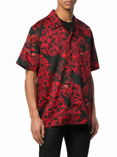 Givenchy monster print cotton short sleeved shirt Eraldo US