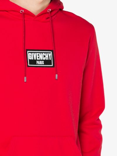 givenchy paris destroyed hoodie red