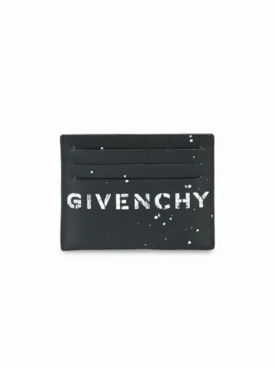 Porta Carte In Pelle Fiore Nera Uomo - GIVENCHY - Russocapri