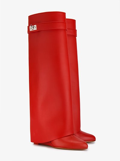givenchy lock knee boots
