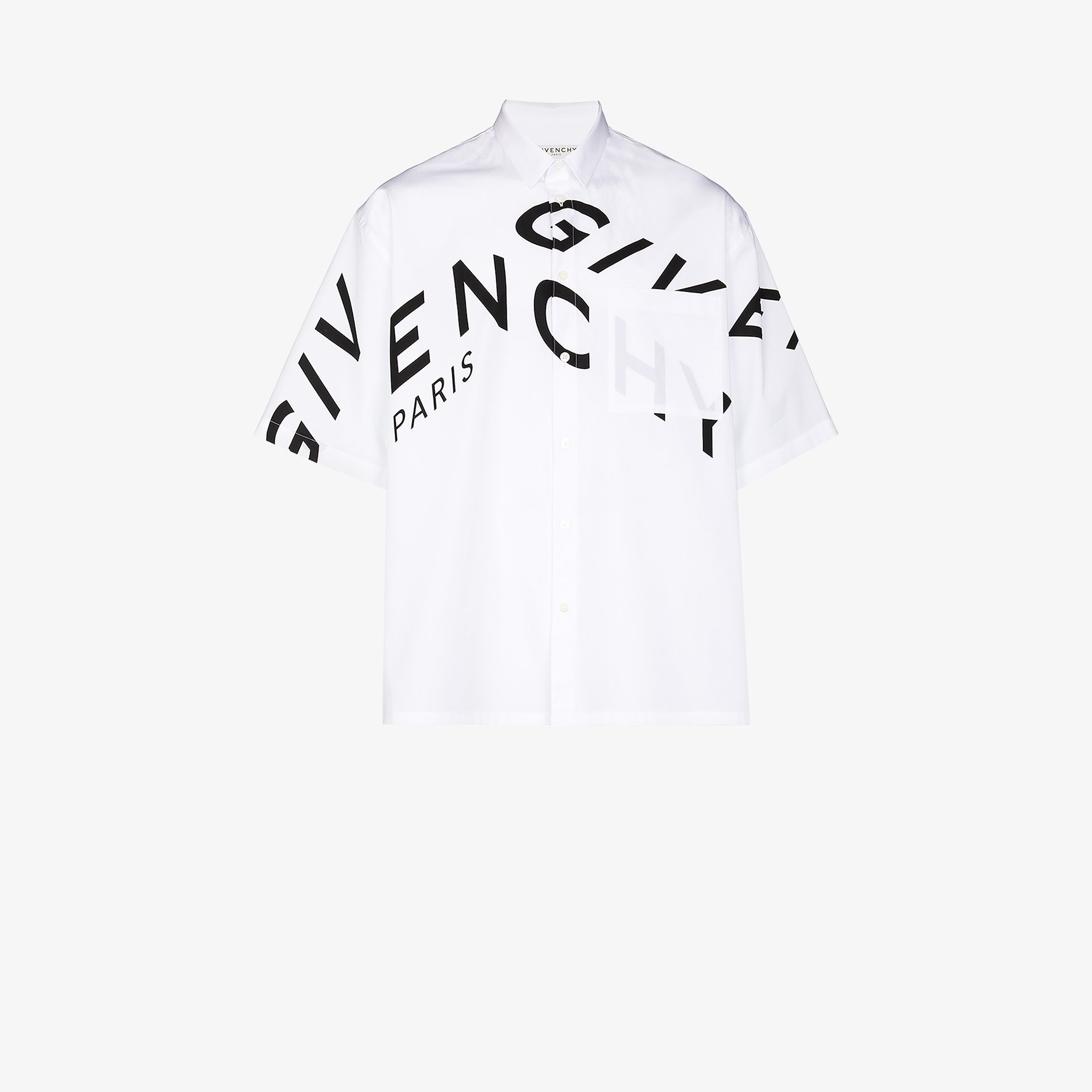 Givenchy Refracted Logo Cotton Shirt Browns