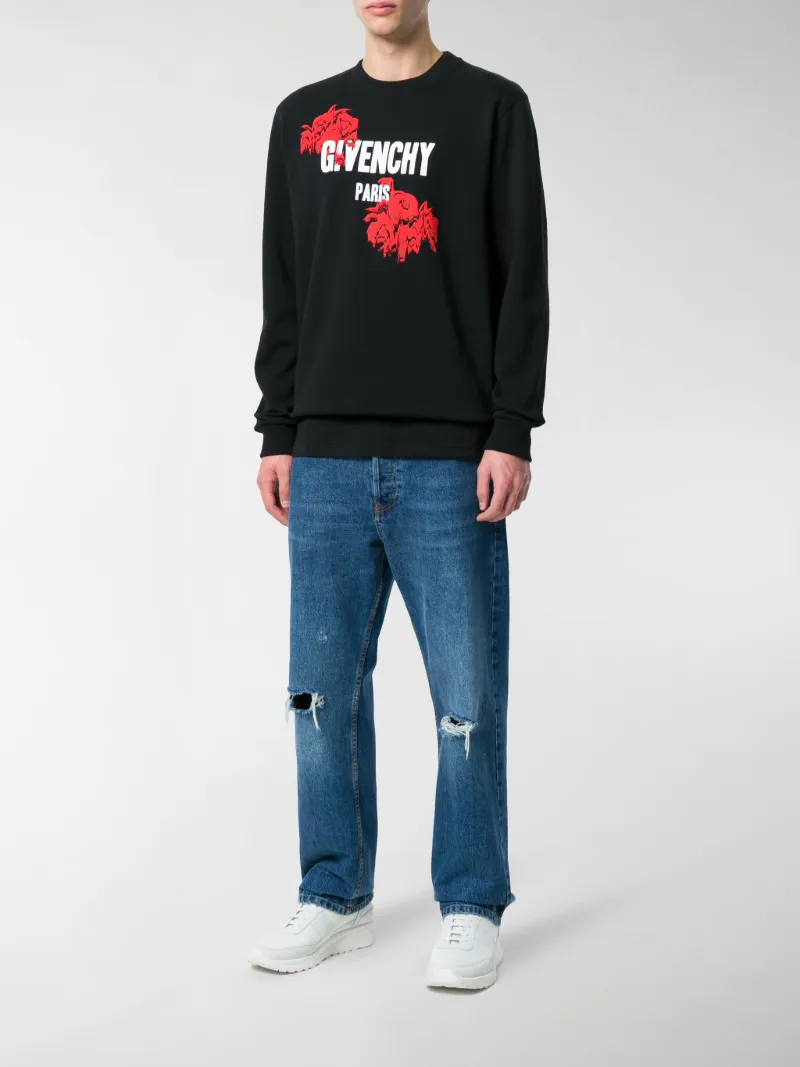 givenchy rose sweatshirt