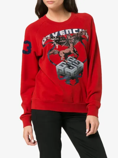 Sagittarius Sweatshirt Cotton Jersey Givenchy Logo rHpxwnrO