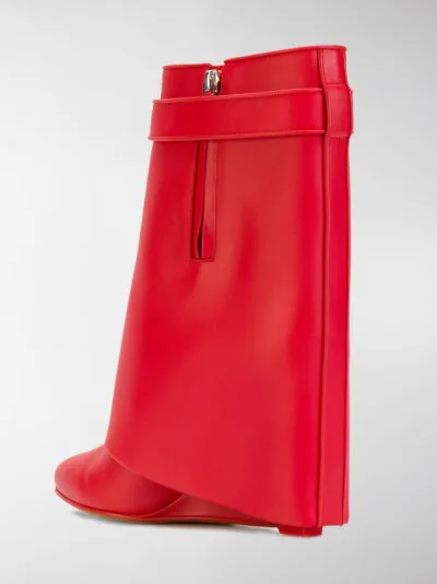 red givenchy shark lock boots
