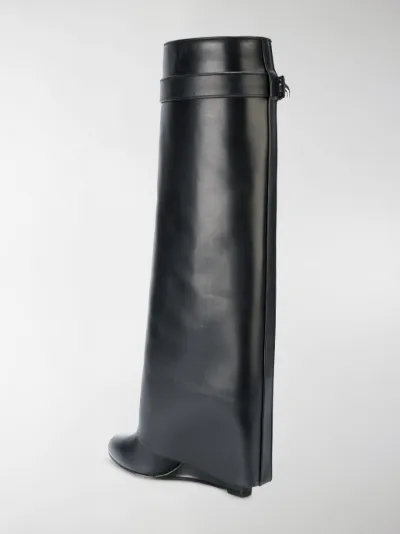 givenchy shark lock knee high boots