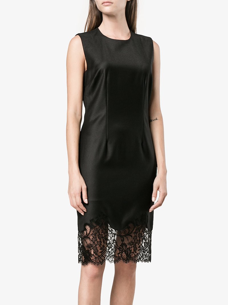 sleeveless black givenchy gown