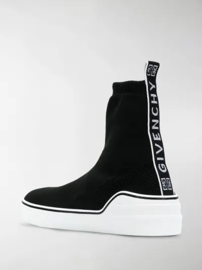 Scarpe Donna LOVE MOSCHINO Sneakers a Calzino in Neoprene Nero linea Zipper  a sconto