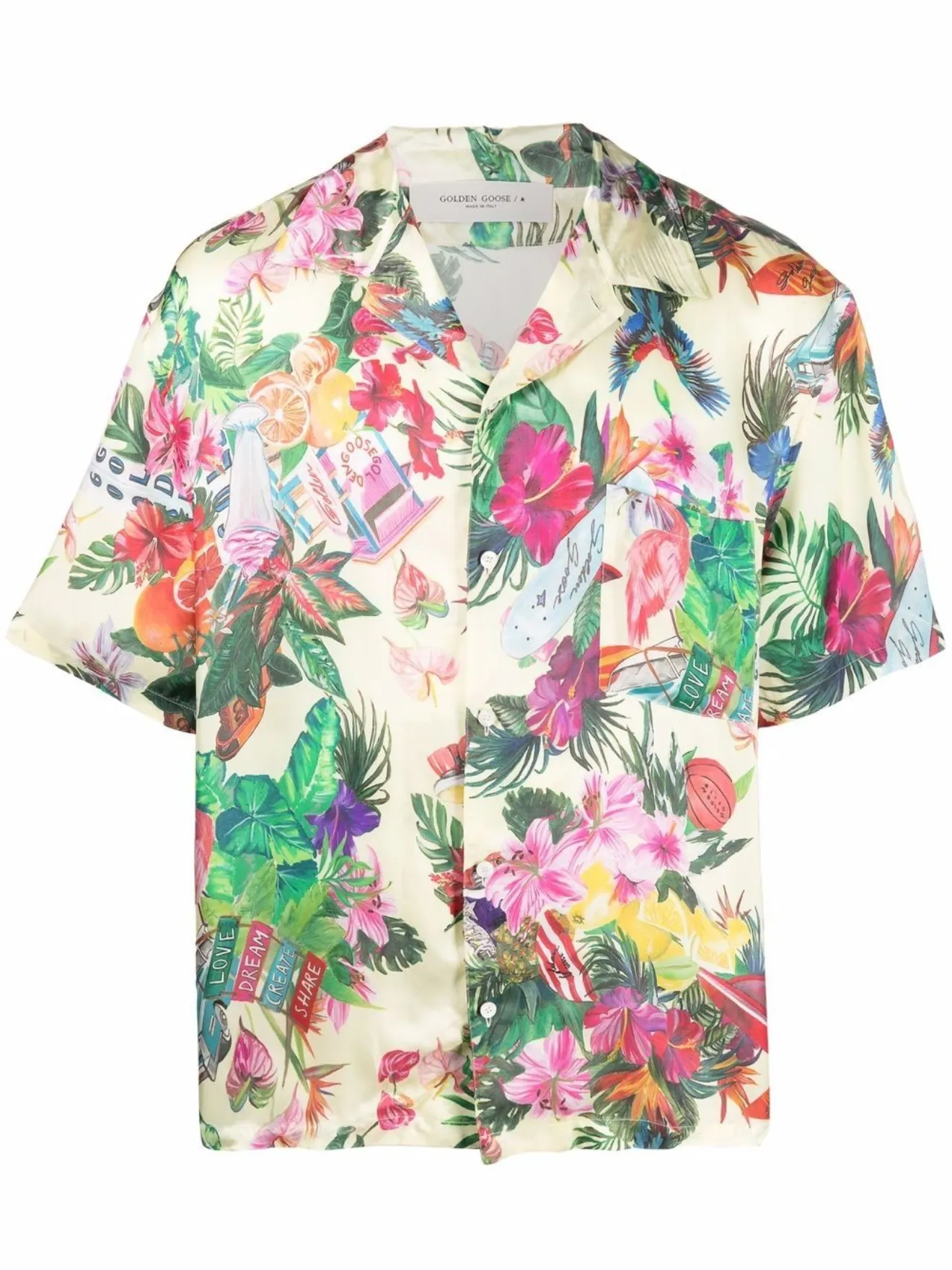 floral golden goose