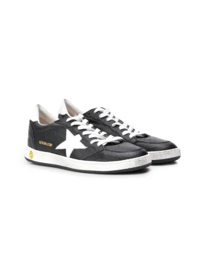 GOLDEN GOOSE BALL STAR Sneaker uomo bianca/nera pelle | Quellogiusto Shop  online