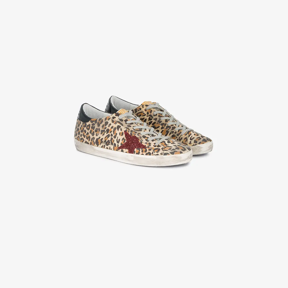 superstar python & leopard print sneakers