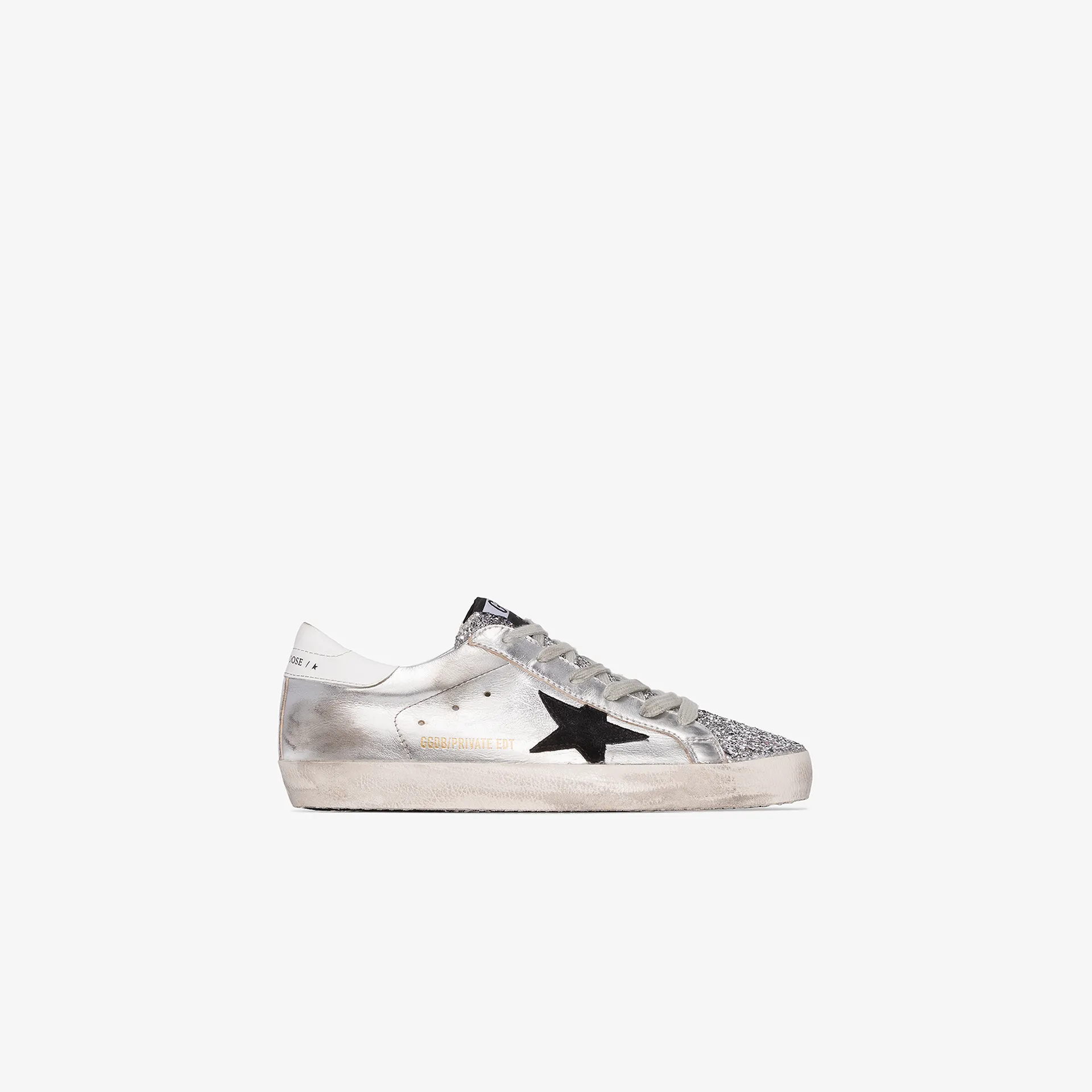 black and silver golden goose