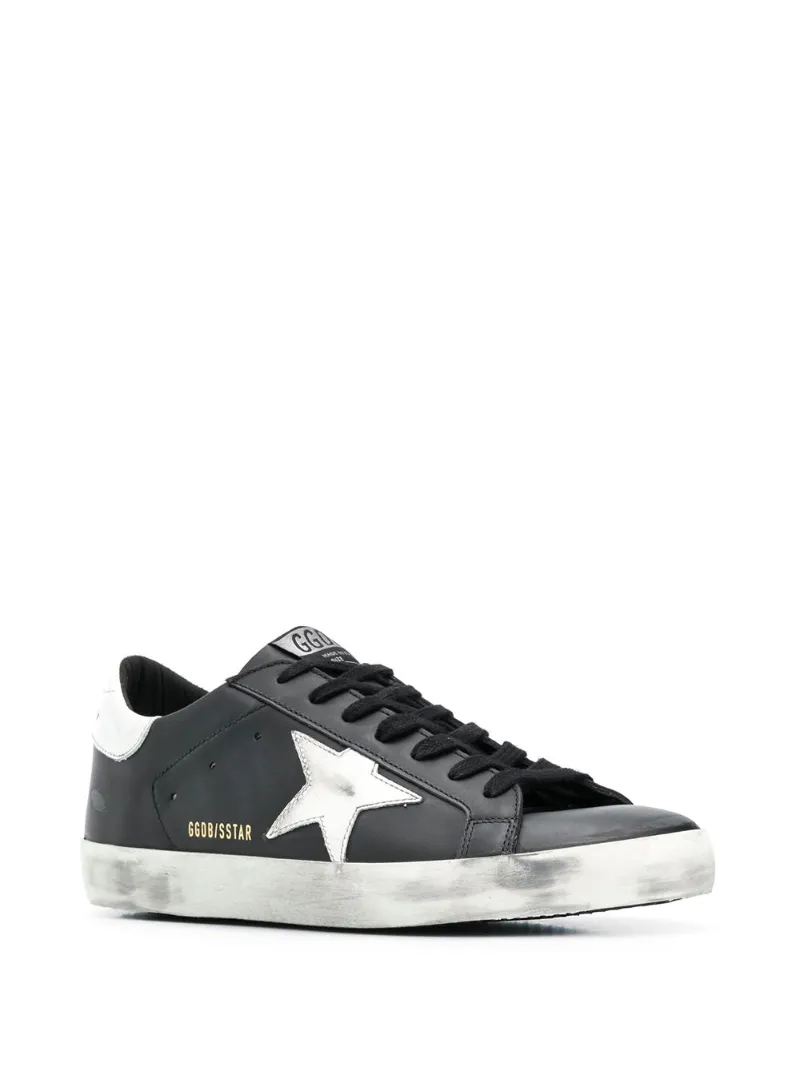 Star distressed-effect sneakers black 