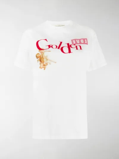 Shirt Di Colore Con Golden Goose Bianco T Stampa K1lFJc3T