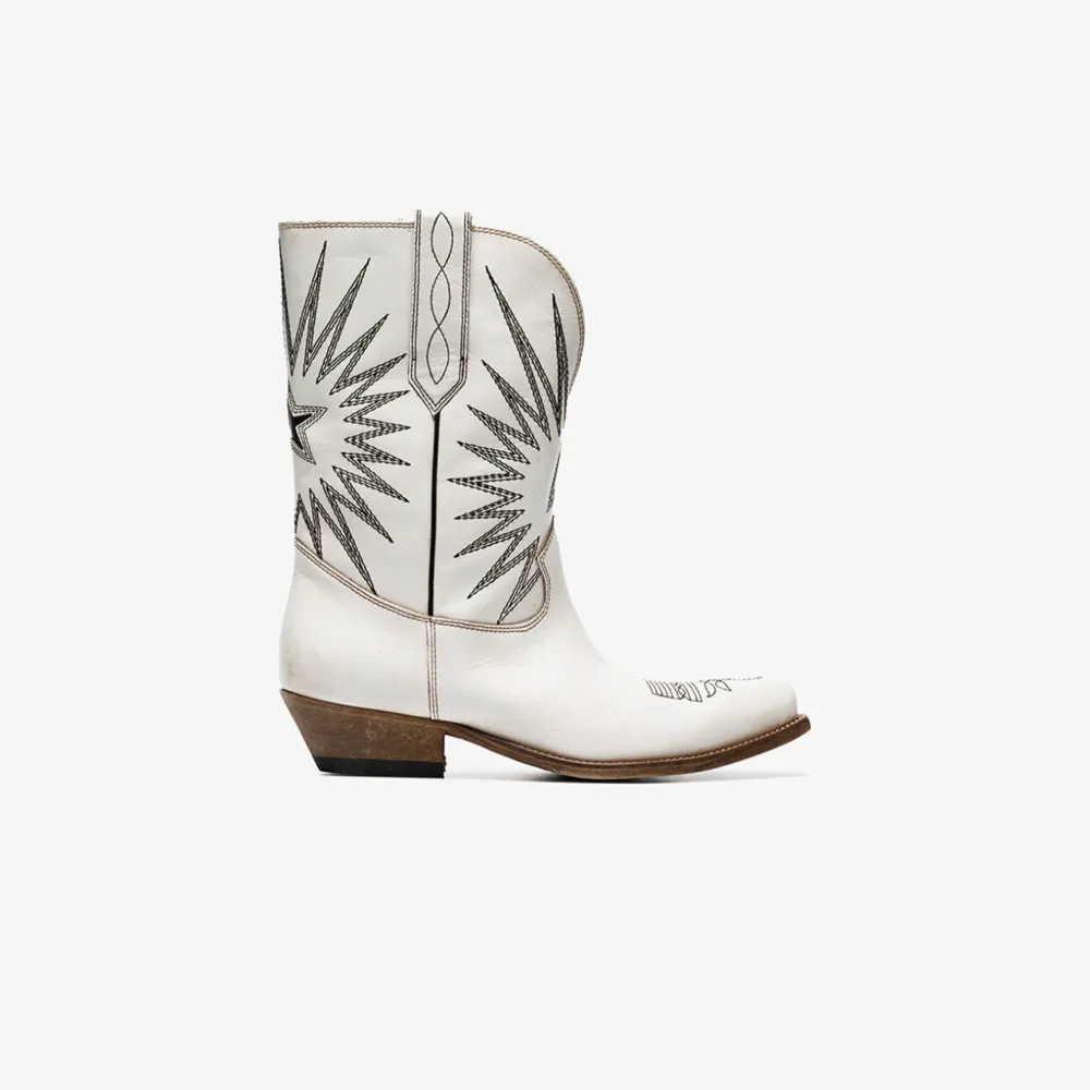golden goose white wish star boots