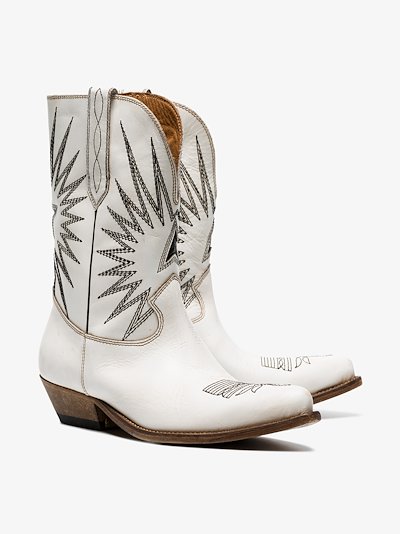golden goose white wish star boots