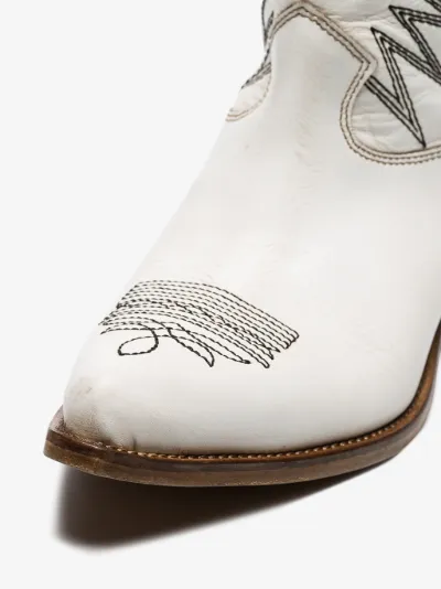 golden goose white cowboy boots