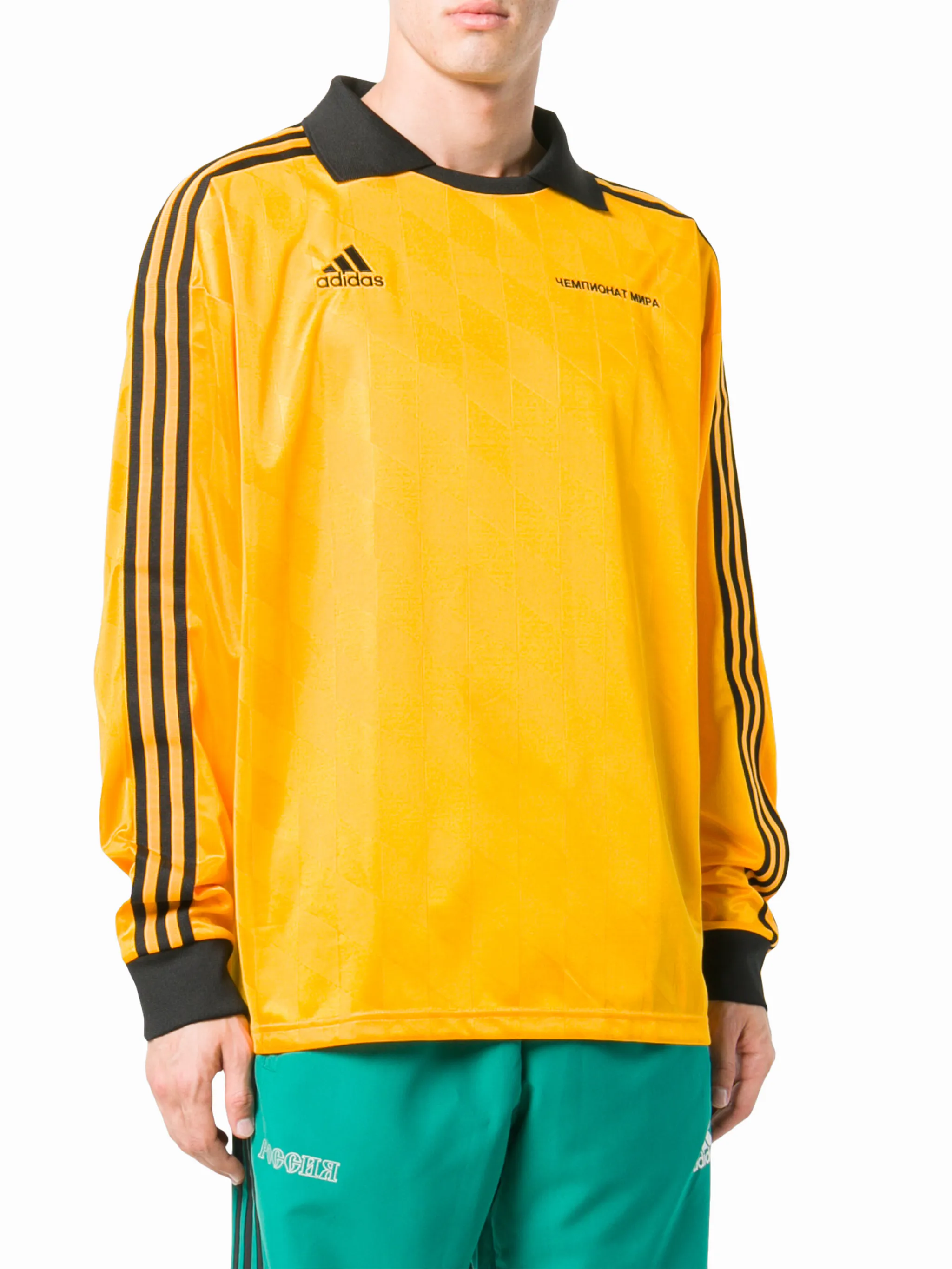 Gosha Rubchinskiy Gosha Rubchinskiy x Adidas logo long sleeve polo top Eraldo HR