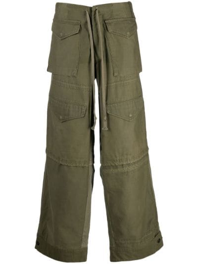 wide-leg cotton cargo pants | Greg Lauren | Eraldo.com