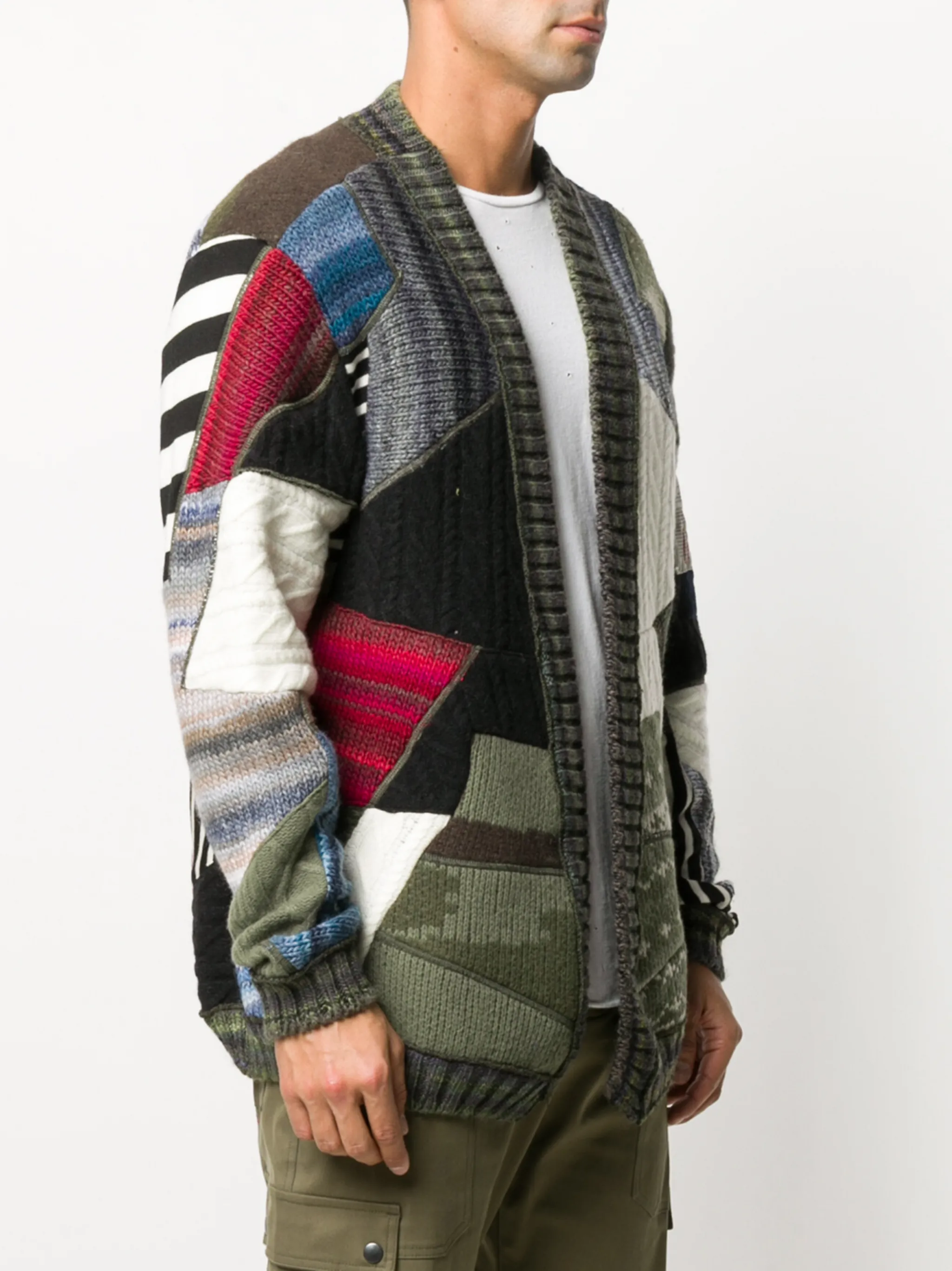 Greg Lauren X Paul & Shark patchwork print cardigan | Eraldo.com FR
