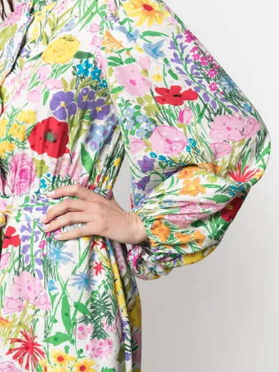 Gucci Abito lungo a fiori toni neutri | MODES