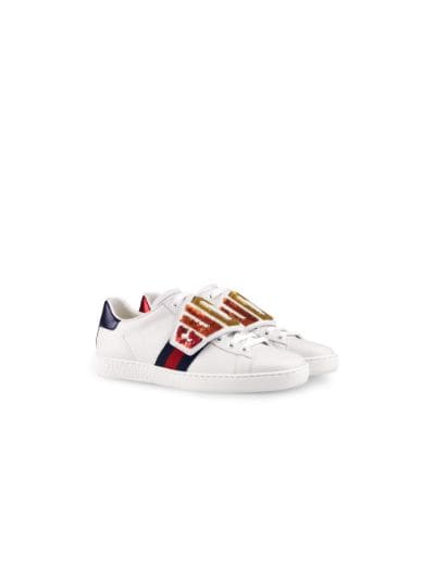 gucci ace sneaker with removable patches