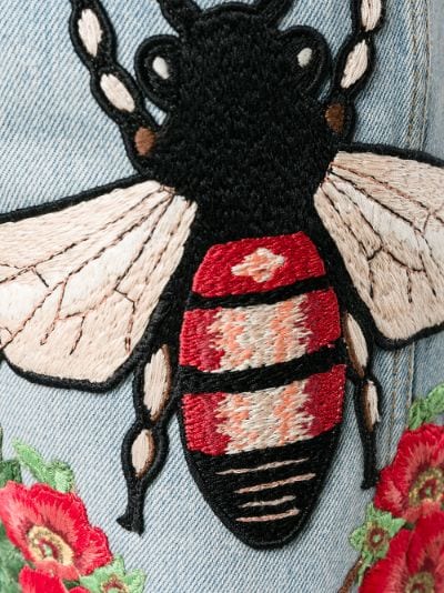 Gucci bee embroidered jeans | Browns