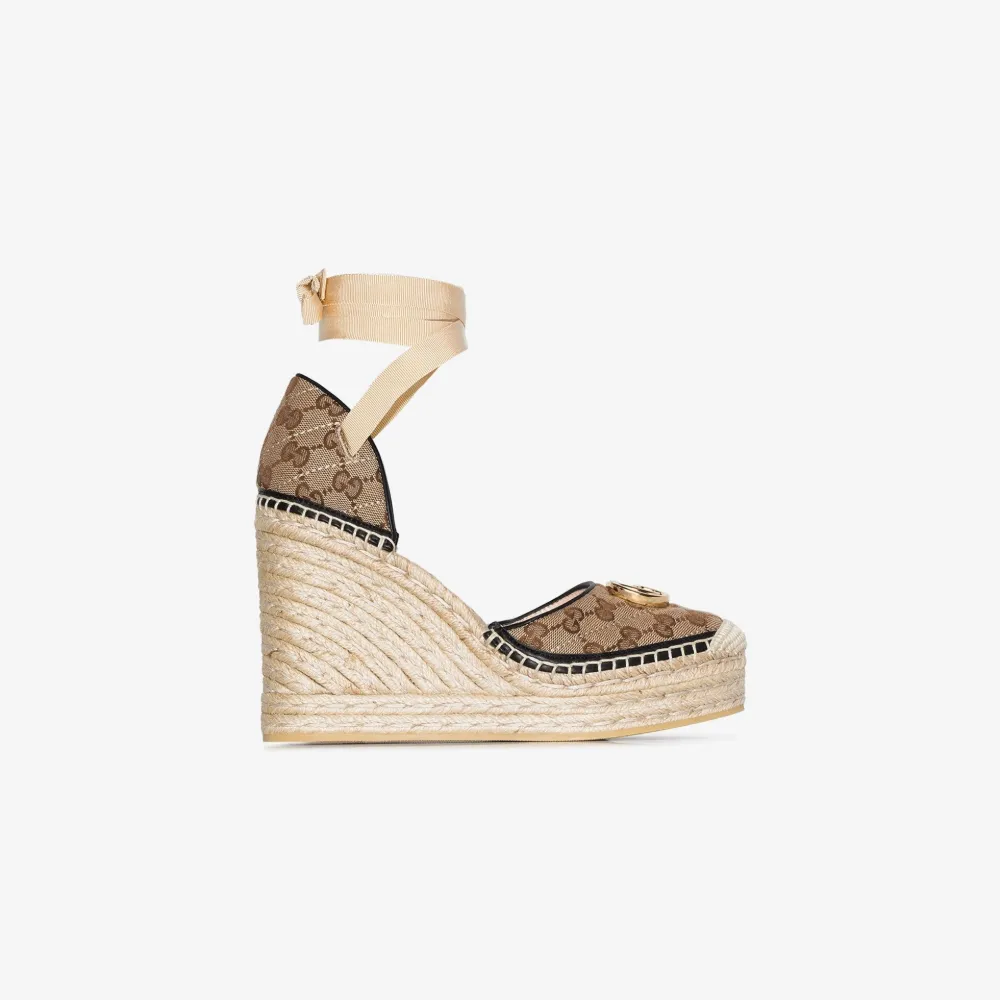 espadrilles wedges beige