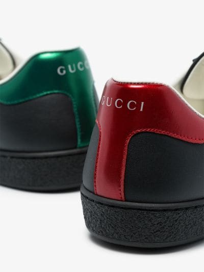 Black Gucci black Ace leather sneakers 