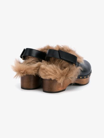 gucci fur lined clogs