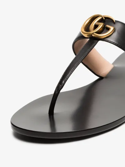 double g leather sandals