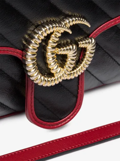 gucci marmont black and red