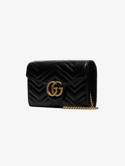 gg marmont mini leather shoulder bag