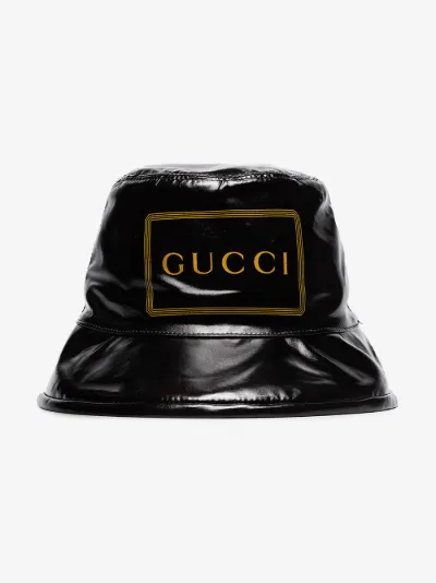 gucci leather bucket hat